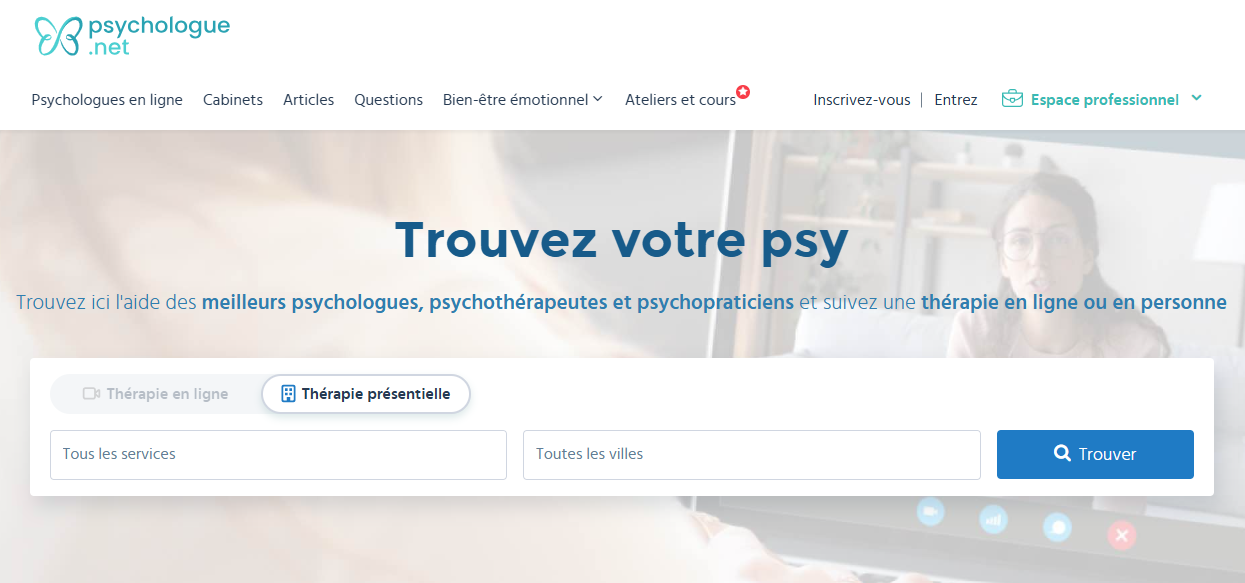 Psychologue.net page d'accueil